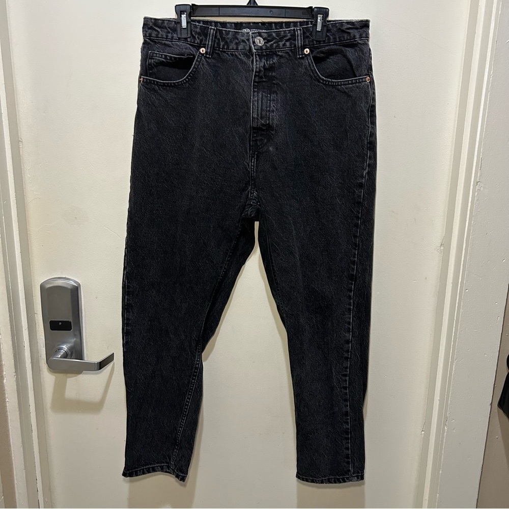 Zara Black Vintage Mom Jeans Size 14